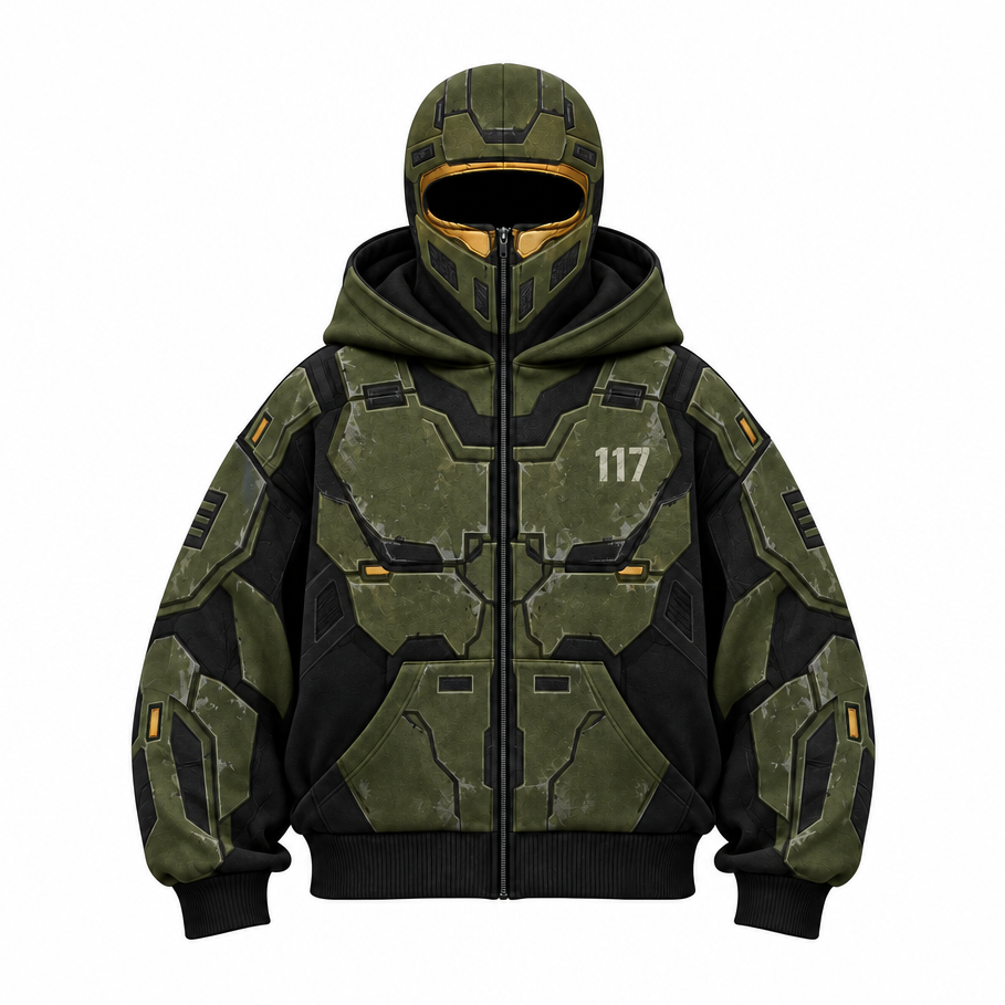 ChiefZip hoodie front view on white background