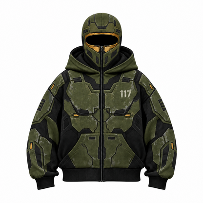 ChiefZip hoodie front view on white background